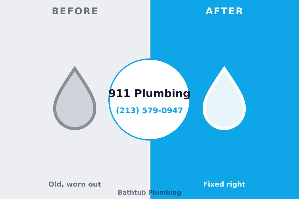 Before and after: plumbing repair Elma Center, NY